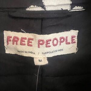 Free People Chloe Floral Print Jacket Size Medium (Black)